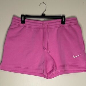 Nike New Bubblegum Pink Sweatpant Material Shorts